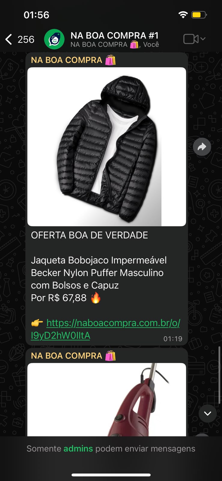Oferta de moda publicada no grupo Na Boa Compra